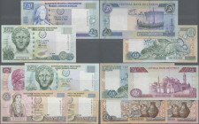 Cyprus: Central Bank of Cyprus, lot with 6 banknotes series 1997 – 2005, comprising 1 Pound 1997 (P.57, UNC), 1 Pound 1998 (P.60b, UNC), 5 Pounds 2003...
