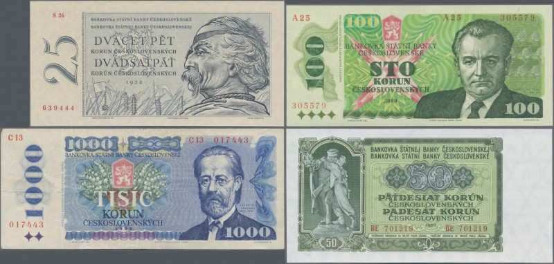 Czechoslovakia: Státní Banka Československá, lot with 21 banknotes series 1953 –...