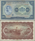 Luxembourg: Grand-Duché de Luxembourg 100 Francs ND(1944), P.47, very nice with strong paper and bright colors, just a few folds and minor spots, Cond...