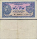 Malaya: Board of Commissioners of Currency – MALAYA, 10 Cents 1940, P.2, still nice condition with a few spots and some folds, Condition: VF.
 [zzgl....