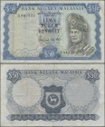 Malaysia: Bank Negara Malaysia 50 Ringgit ND(1972-76) with series A/58 and printed by Thomas de la Rue, London, P.10a, nice original shape with some s...