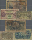Mozambique: Banco Nacional Ultramarino, set with 3 banknotes with 10 Centavos 1914 overprint ”Lourenco Marques” (P.59, F-), 20 Escudos 1937 (P.74, G/V...