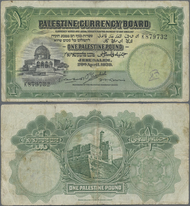 Palestine: Palestine Currency Board 1 Pound April 20th 1939, P.7c, still nice wi...