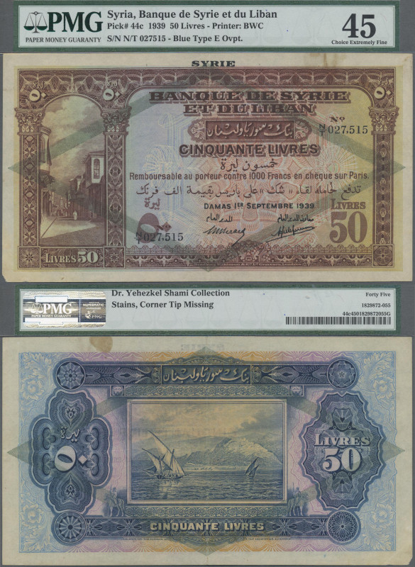Syria: Banque de Syrie et du Liban 50 Livres 1939, P.44c, great original shape a...