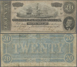 United States of America - Confederate States: Confederate States of America 20 Dollars 1864, P.69, still nice with a few folds and lightly toned pape...