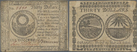 United States of America: Continental Currency – United Colonies 30 Dollars November 2nd 1776, P.S154, great condition, taken from a very old collecti...
