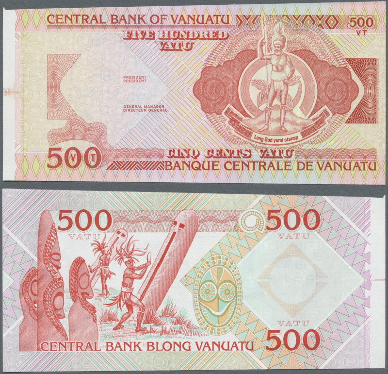 Vanuatu: 500 Vatu ND Proof Print P. 2p, with border piece in condition: UNC.
 [...