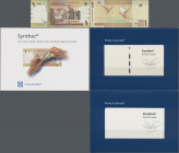 Testbanknoten: Interesting folder by Papierfabrik Louisenthal (Germany) featuring the ”Synthec” banknote substrate which consist of a mixture of paper...