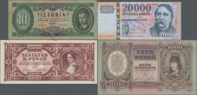 Hungary: Collectors album with 94 banknotes series 1930 – 2018 with a lot of different varieties, comprising for example 1000 Pengö 1943 (P.116, aUNC)...