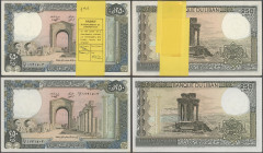 Lebanon: Bundle of 100 banknotes 250 Livres 1985, P.67c in UNC condition. (100 pcs.)
 [differenzbesteuert]