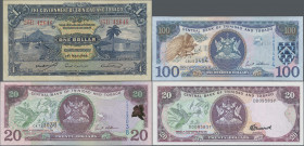 Trinidad & Tobago: Government and Central Bank of Trinidad and Tobago, very nice lot with 14 banknotes series 1942 – 2006, including for example 1 Dol...