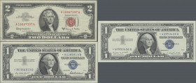 United States of America: United States Treasury and Silver Certificates, lot with 16 banknotes series 1934 – 1963, comprising for the United States N...
