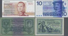 Alle Welt: Giant lot with more than 1000 banknotes from all over the world with a lot of duplicates, comprising for example Austria 50.000 Kronen 1922...