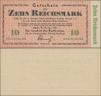 Deutschland - Alliierte Militärbehörde + Ausgaben 1945-1948: Adorf, Landrat des Restkreises Oelsnitz i. V., 10 Reichsmark, 28.4.1945, ohne Stempel, Er...