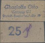 Deutschland - Alliierte Militärbehörde + Ausgaben 1945-1948: Leipzig, Charlotte Otto, Rudolf-Breitscheid-Str. 19, 25 Pf., o. D. (1947/48), Erh. I
 [d...