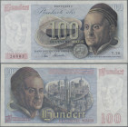 Deutschland - Bank Deutscher Länder + Bundesrepublik Deutschland: 100 DM 1948 ”Franzosenschein”, Ro.256, glattes Papier, sonst einwandfrei, Erhaltung:...