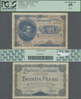 Deutschland - Nebengebiete Deutsches Reich: Société Générale de Belgique 20 Francs 1915, Ro.436 (P.89) mit KN A000003, PCGS graded 45 Extremely Fine, ...