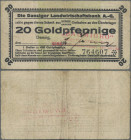 Deutschland - Nebengebiete Deutsches Reich: Danzig, Danziger Landwirtschaftsbank, ”BAUMIGRO” Baumittel Grosshandel KG, 20 Goldpfennig 1923 (Müller 084...