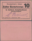 Deutschland - Nebengebiete Deutsches Reich: Danzig-Langfuhr, G. Valtinat, Dampfmolkerei 10 Goldpfennig, o. D. - 1.12.1923 (Müller 1360.4), Erh. I/I-
...