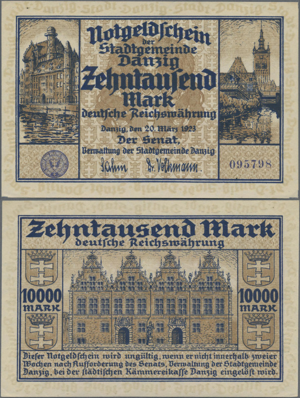 Deutschland - Nebengebiete Deutsches Reich: Danzig, Stadtgemeinde 10.000 Mark 19...