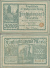 Deutschland - Nebengebiete Deutsches Reich: Danzig, Stadtgemeinde 50.000 Mark 1923, Ro.797c, saubere Gebrauchserhaltung mit mehreren Knicken und klein...