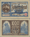 Deutschland - Nebengebiete Deutsches Reich: Danzig, Stadtgemeinde 10.000 Mark 1923, Ro.799 in kassenfrischer Erhaltung: UNC.
 [differenzbesteuert]