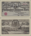 Deutschland - Nebengebiete Deutsches Reich: Danzig, Stadtgemeinde 500 Millionen Mark 1923, Ro.807a, minimal bestoßene Ecke unten links, sonst perfekt,...