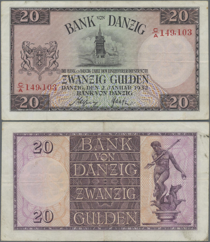 Deutschland - Nebengebiete Deutsches Reich: Bank von Danzig, 20 Gulden vom 2. Ja...