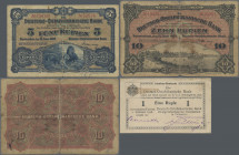 Deutschland - Kolonien: Deutsch-Ostafrikanische Bank, Lot mit 13 Banknoten, dabei 5 und 10 Rupien 1905 (Ro.900, 901, F/F-), 20 Rupien Interimsbanknote...