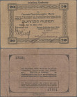 Deutschland - Kolonien: Deutsch-Ostafrikanische Bank 20 Rupien Interimsbanknote, Tabora, den 15. März 1915, Ro.906b, winzige Einrisse am oberen und un...
