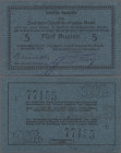 Deutschland - Kolonien: Deutsch-Ostafrikanische Bank 5 Rupien 1.11. 1915, Ro.921Ag, minimal bestoßene Ecken, sonst einwandfrei, Erh. aUNC/UNC.
 [diff...