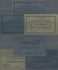 Deutschland - Kolonien: Deutsch-Ostafrikanische Bank, Lot mit drei Banknoten 5 Rupien vom 01.02.1916, einmal mit Serie ”F” (Ro.933b, aUNC), einmal Ser...