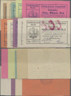 Deutschland - Notgeld - Baden: Gengenbach, Stadtgemeinde, 1 Mio. Mark, 22.8.1923, 1, 5, 20 (2, gelbgrün und blaugrün), 50 (2, ziegelrot und rot), 100 ...