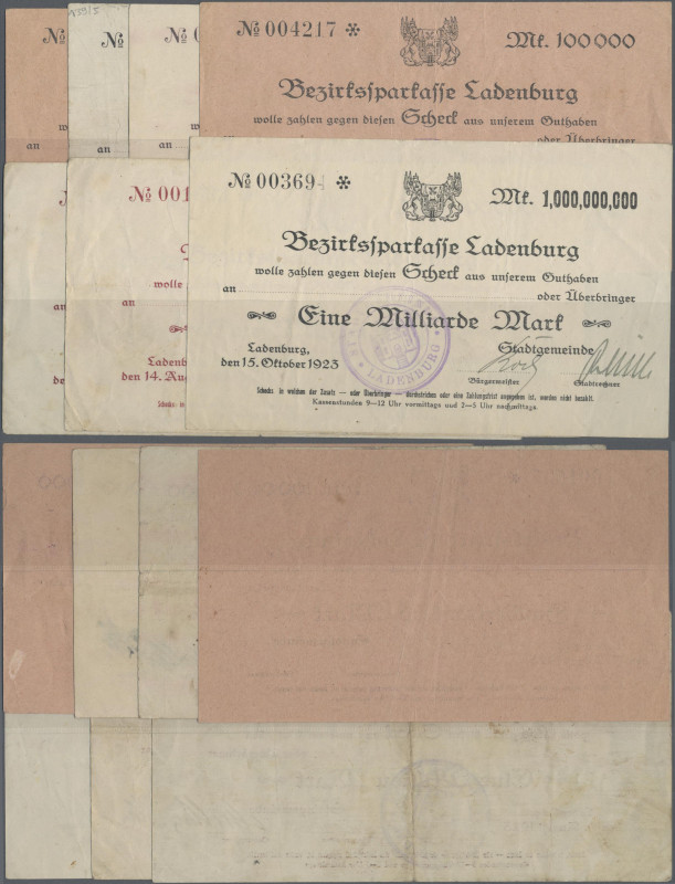 Deutschland - Notgeld - Baden: Ladenburg, Stadtgemeinde, 2 x 100 Tsd. Mark, 17.8...