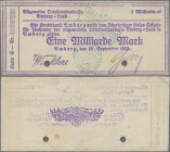 Deutschland - Notgeld - Bayern: Amberg, Allgemeine Ortskrankenkasse Amberg-Land, 1 Mrd. Mark, 29.9.1923, violetter Bürodruck, unten doppelte Registerl...