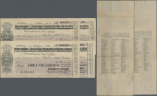 Deutschland - Notgeld - Bayern: Passau, Darmstädter und Nationalbank, 500 Tsd., 2 Mio. Mark, 10.8.1923, 3, 5 Mio. Mark, 18.8.1923, mit neuem Banknamen...