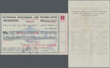 Deutschland - Notgeld - Bayern: Simbach am Inn, Bayerische Hypotheken- und Wechselbank, 1 Mio. Mark, 7.8.1923, Eigenscheck, alle Angaben gestempelt, D...