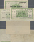 Deutschland - Notgeld - Rheinland: Horrem, Bürgermeistereisparkasse, 2 Mio. Mark, 17.8.1923, 2 x 5 Mio. Mark, 28.8. und 30.8.1923, Erh. II, III (2), t...