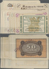 Deutschland - Notgeld - Rheinland: Leverkusen, Farbenfabriken vorm. Friedr. Bayer & Co., 50, 100, 500 Mark, 15.9.1923 (2 x I-, III), 2 x 100, 500 Tsd....