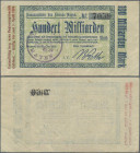 Deutschland - Notgeld - Rheinland: Mayen, Kreis, 100 Mrd. Mark, 20.10.1923, Schein lag bei Keller nicht vor, Erh. III, von großer Seltenheit
 [differ...