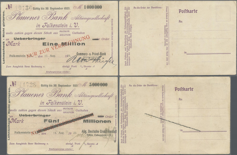 Deutschland - Notgeld - Sachsen: Falkenstein, Allg. Deutsche Credit-Anstalt, 5 M...
