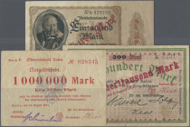 Deutschland - Deutsches Reich bis 1945: Konvolut mit ca. 100 Banknoten Inflation, Länderbanknoten und etwas Notgeld, dabei u.a. Aalen 500.000 und 1 Mi...