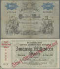 Deutschland - Länderscheine: Baden, Badische Bank in Mannheim, Lot mit 41 Banknoten und Notgeld von 100 Mark 1907 (Ro. BAD5b) bis 2 Milliarden Mark (R...