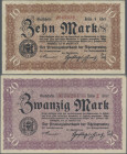 Deutschland - Länderscheine: Rheinprovinz, Provinzialverband in Düsseldorf, Lot mit 20 Notgeldscheinen 1918, dabei 10 x 10 Mark, Reihen 1, 2, 3, 4, 6,...