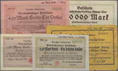 Deutschland - Reichsbahn: Berlin, Reichsverkehrsminister, Lot mit 69 Scheinen der Reichsbahn mit Dubletten, dabei u.a. auch wertbeständiges Notgeld 2,...