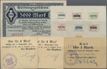 Deutschland - Notgeld: Gemischtes Notgeld-Lot mit 100 Scheinen ohne Serienscheine, dabei einige Ausgaben von 1914, etliche Kgf-Lager (incl. aller 7 Sc...