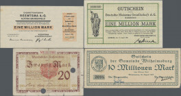 Deutschland - Notgeld - Hamburg: Feines Lot von 145 Scheinen (nur Großgeld, 1922 und Hochinflation) aus Hamburg und den Stadtteilen, dabei Altona (34,...