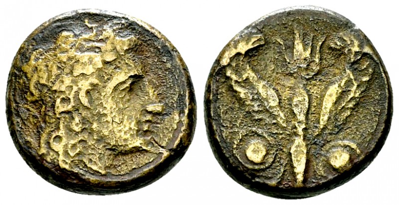 Kronia AE Hemilitron (?), c. 336-317 BC 

Sicily, Kronia . AE Hemilitron (?) (...