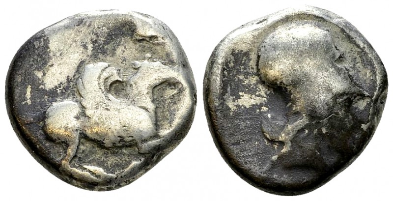 Corinth AR Stater, c. 500 BC 

 Corinthia, Corinth. AR Stater (17-18 mm, 8.22 ...