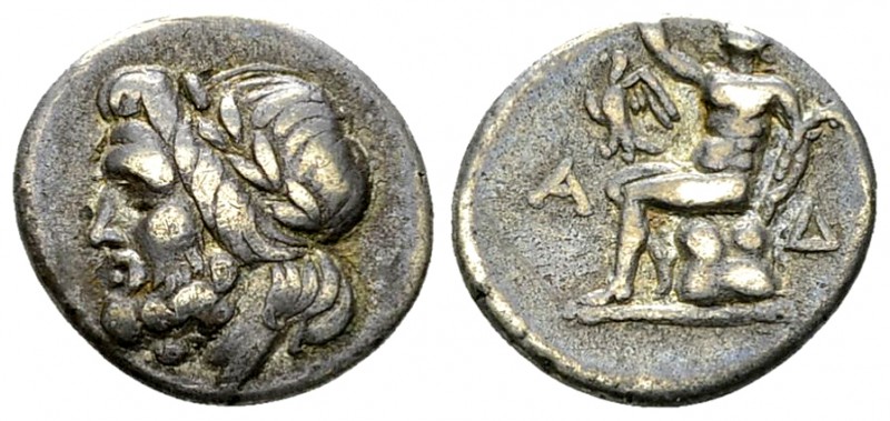 Megalopolis AR Triobol, c. 195-188 BC. 

 Arkadian League, Megalopolis . AR Tr...